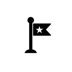 Star flag marker icon design illustration 