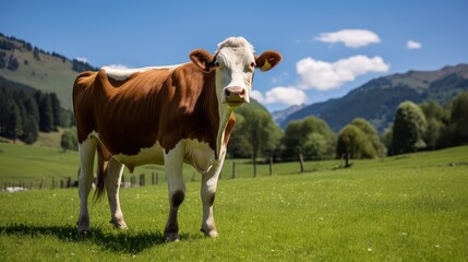 Fototapeta na wymiar livestock grazing cow