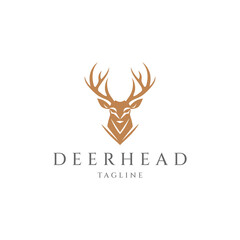 Deer logo vector icon design template
