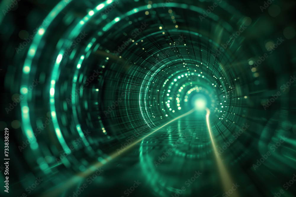 Poster abstract background with colorful light trails. light tunnel. background image. created with generat