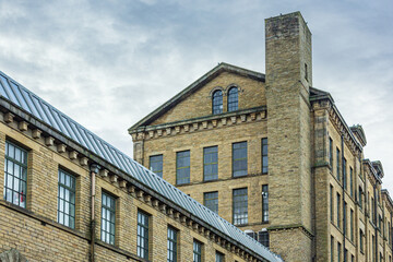 The impressive skyline of Salts Mill is one of the many features that bring thousands of visitors each year to the World Heritage Site model village of Saltaire in West Yorkshire