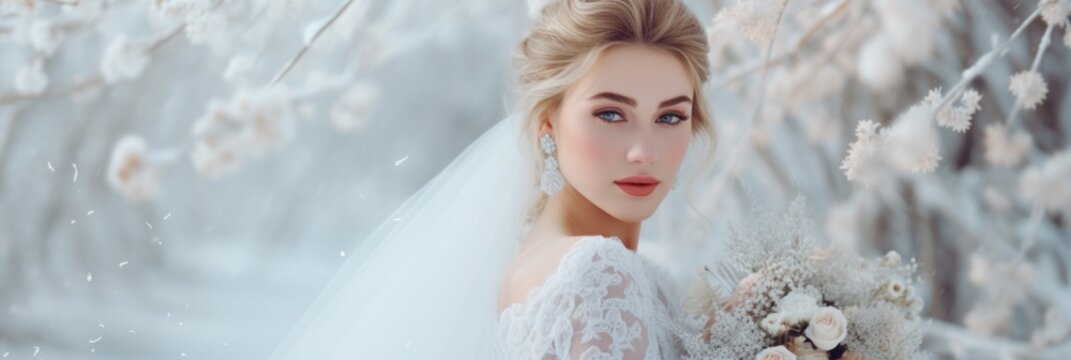 Portrait of a beautiful bride girl