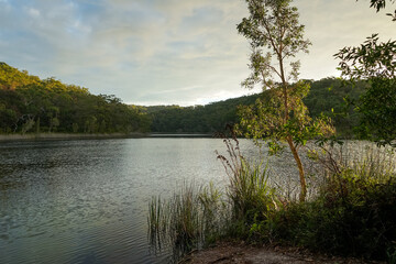 Afternoon view of Blue Lake in the Naree Budjong Djara National Park, Stradbroke Island (Minjerribah), Queensland, Australia.