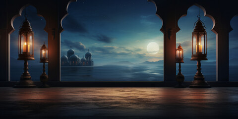 MOSQUE BACKGROUND SUITABLE FOR CELEBRATION OF ISLAMIC HOLIDAYS, 
