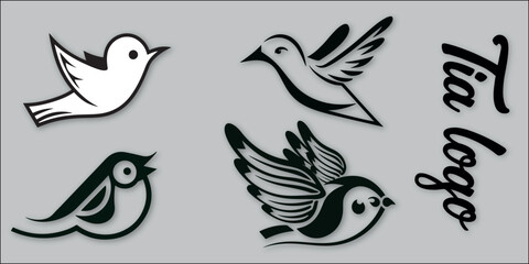Best Tia logo Bird Vector design