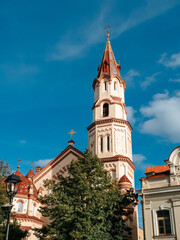 Fototapeta na wymiar Church of St. Nicholas in the center of Vilnius