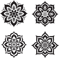 flat design rangoli pattern vector illustration