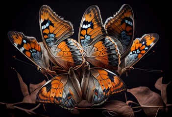 six mophor butterfly. Generative AI