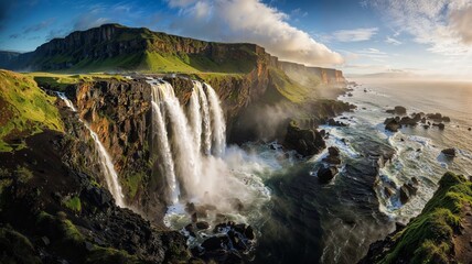 Majestic Powerful Waterfalls.