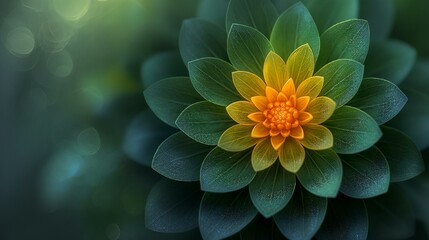 Closeup of an intricate flower art, AI-generated.