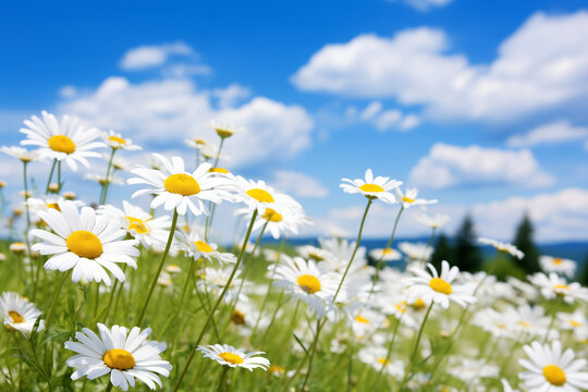 Summer Field of Chamomile