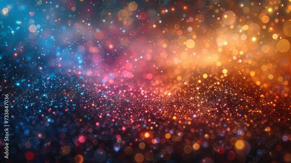 Poster ai generated illustration of vibrant and sparkling bokeh background