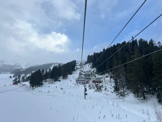 ski resort on the Caucasian mountain for skiing in Arkhyz