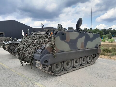 M113 Infantry armored personnel carrier from netherlands army at soesterberg 9 april 2024 the netherlands