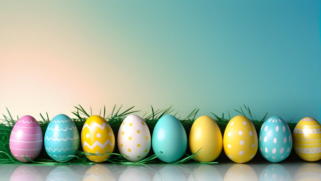 easter eggs in the grass
Easter background
Easter card
AI generated