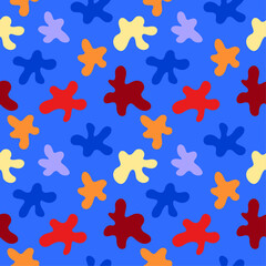 Vector pattern polka dot, geometric, shapes, pattern, star, circle, triangle, oval, rectangle, lines, wave, flowers