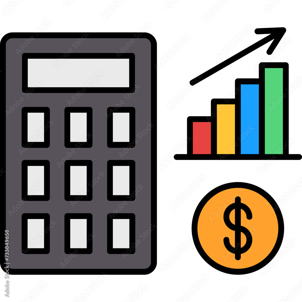 Canvas Prints accounting icon