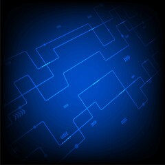 Digital technology background. Abstract background. Connecting dots and lines on dark background.