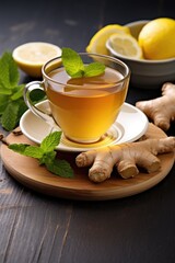 Lemon tea and ginger