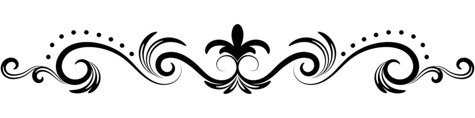 Vintage lines. Decorative elements. Border flower collection.