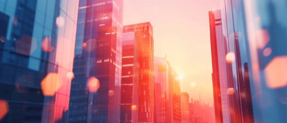 Obraz premium Sunlight Streaming Through Building Windows