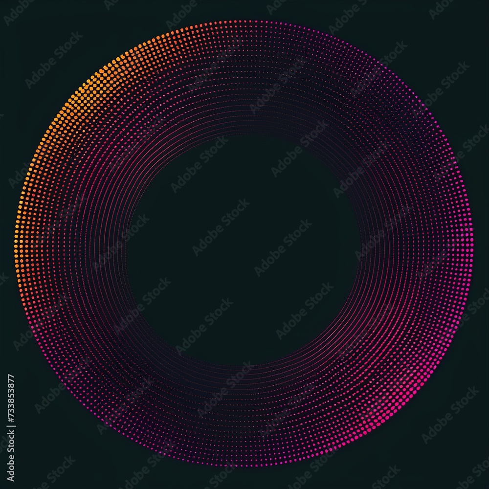 Poster modern abstract background with halftone dots in circle form vector design