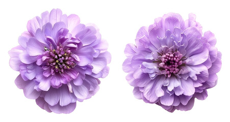 purple flowers isolated on transparent background	 - obrazy, fototapety, plakaty