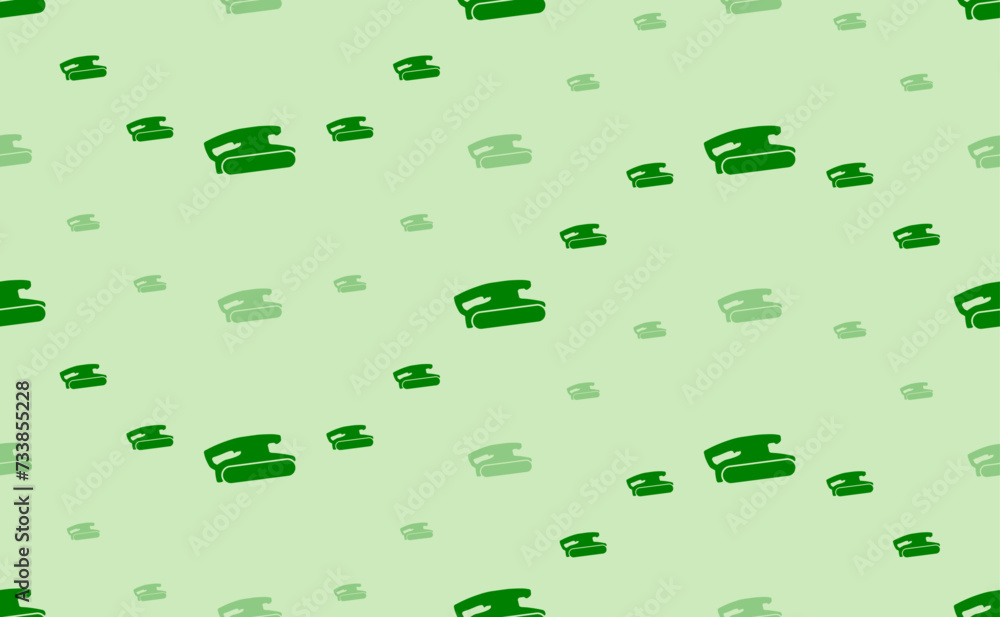 Poster seamless pattern of large and small green sanding symbols. the elements are arranged in a wavy. vect