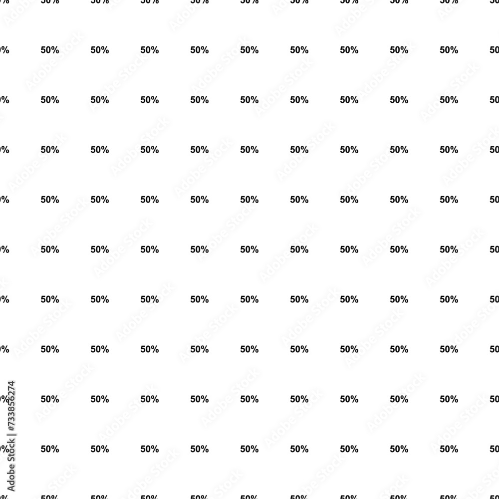 Poster square seamless background pattern from geometric shapes. the pattern is evenly filled with black 50