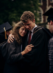 Mother and son at graduation