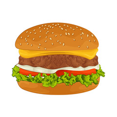 Illustration of burger 