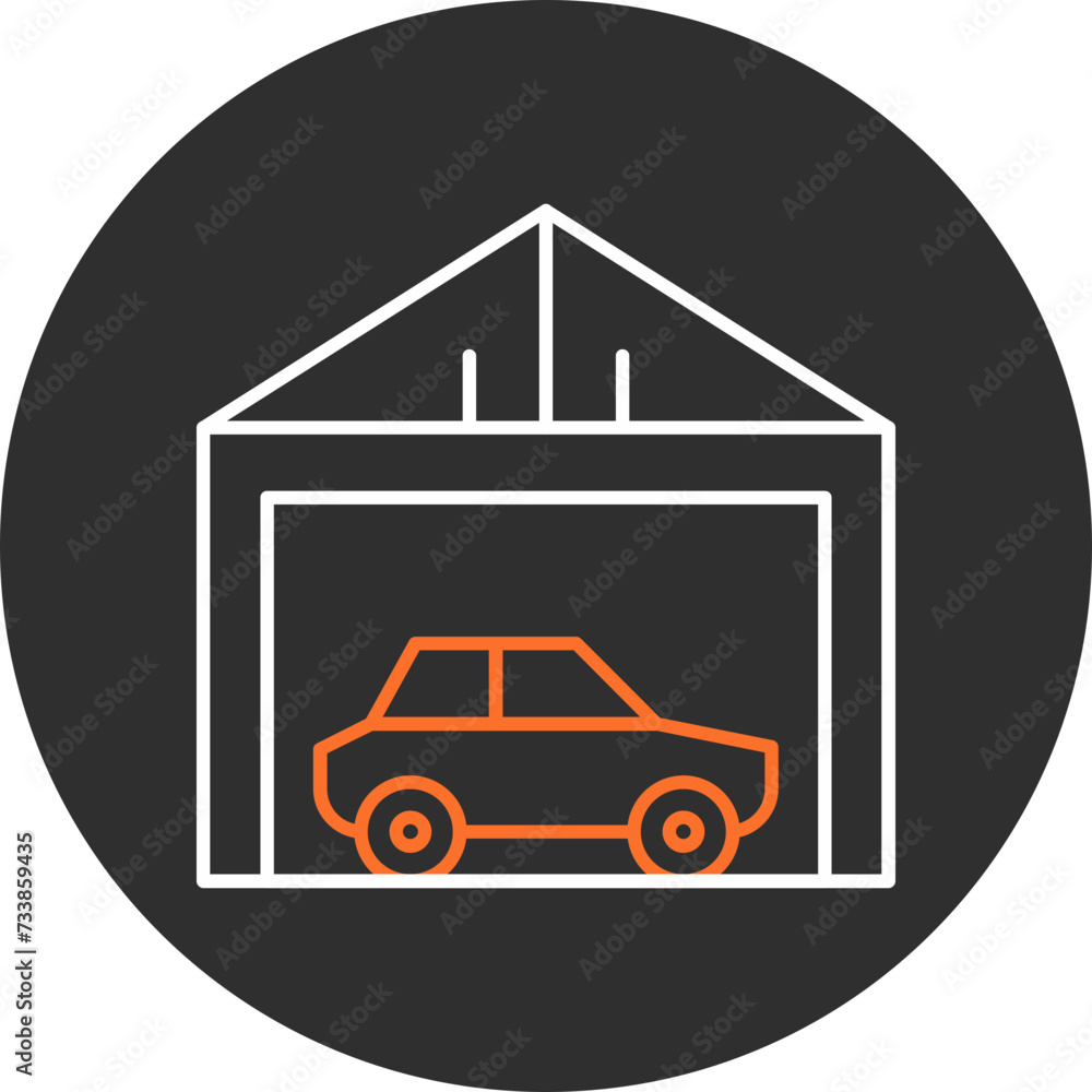 Wall mural Garage Icon