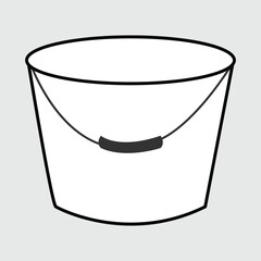 bucket icon icon. Simple element illustration. bucket icon symbol design from Construction collection set. Vector illustration. Eps file 291.