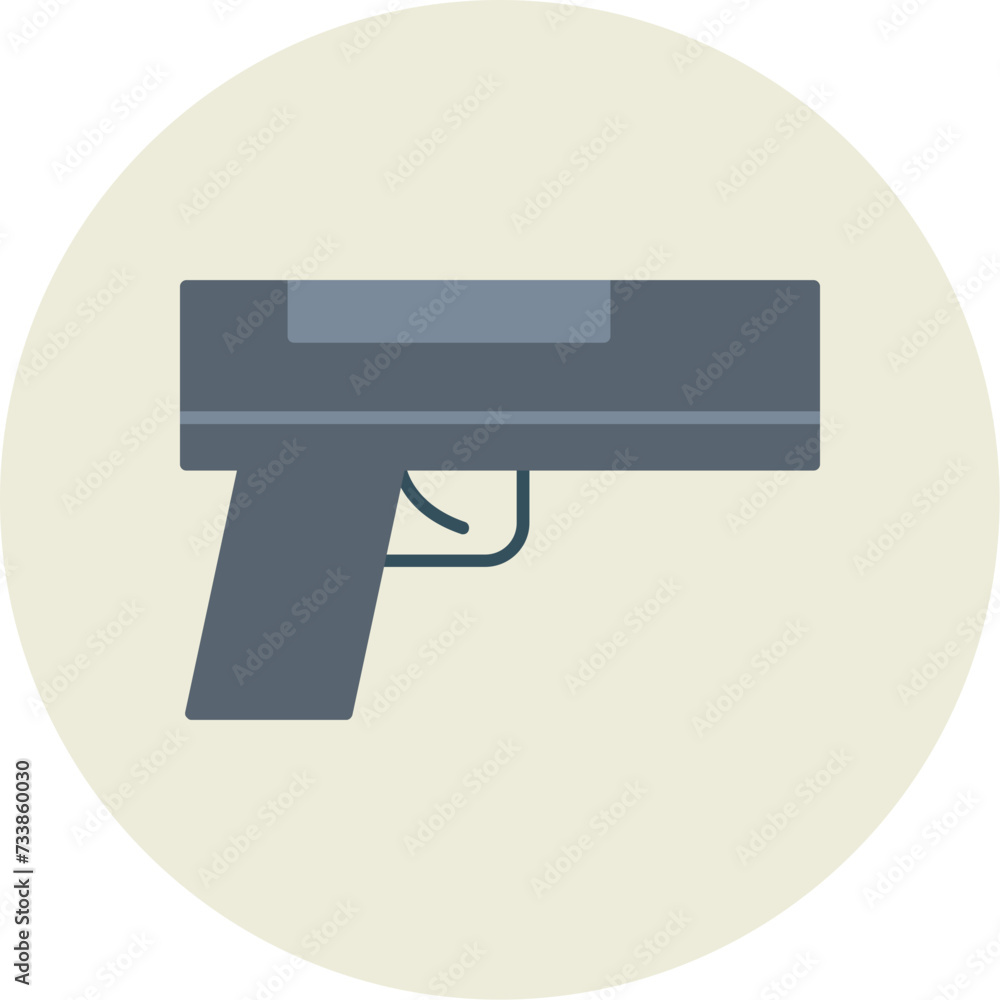 Wall mural gun icon