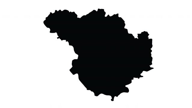 Animation forming a map of Leeds in England