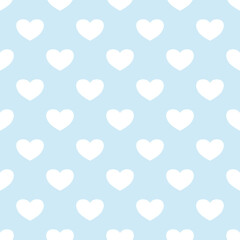 seamless pattern with white hearts