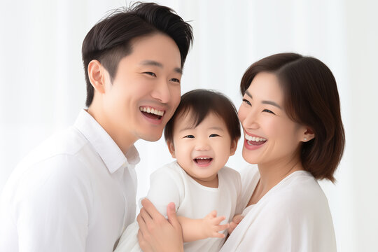 happy asian family