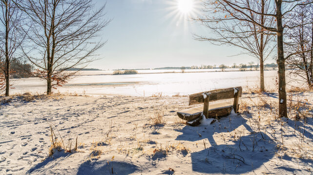 Plothen in Thuringia turns into a true snow paradise in winter, where the ponds become glittering ice surfaces and the starlings probably need ice skates rather than water wings