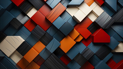 A creative pattern inspired by geometry and structure, with spectacular shades and contras - obrazy, fototapety, plakaty