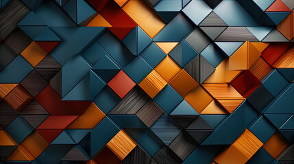 A creative pattern inspired by geometry and structure, with spectacular shades and contra - obrazy, fototapety, plakaty