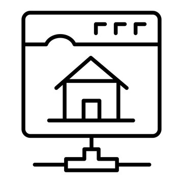 Index Page shortcut vector outline design, Web design and Development symbol, user interface or graphic sign, website builder stock illustration, Homepage or Landing Page Signage concept