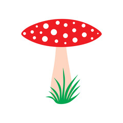 Mushroom icon set. Mushroom symbol. Vector illustration isolated on white background