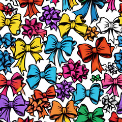 colorful backgrounds with butterflies, bows and fruits