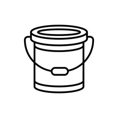 Bucket outline icons, minimalist vector illustration ,simple transparent graphic element .Isolated on white background