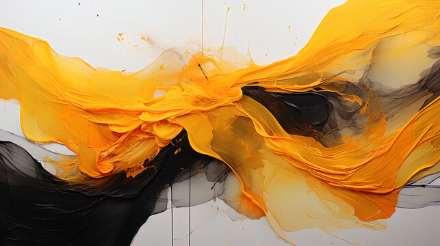Photos of abstract expressionism, where smears of brushes create a dynamic and dramatic imag