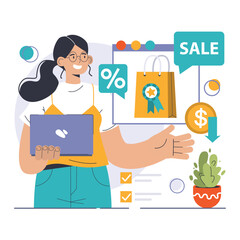 Competitive advantage. Advertising and marketing business strategy. Brand recognition and market niche definition. Flat vector illustration