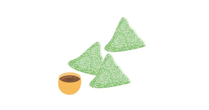 lupis or lopis indonesian traditional sweet cake animation