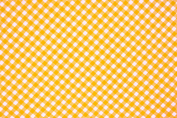 Striped and plaid yellow fabric pattern. - obrazy, fototapety, plakaty