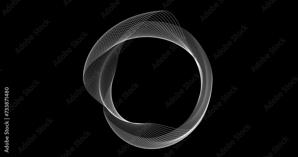 Poster abstract modern background loop. curved wavy lines tech futuristic motion background. dynamic abstra