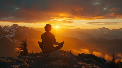 Meditate on a mountaintop at sunrise and find inner peace